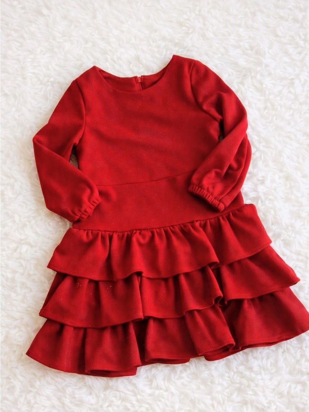 Rare Editions Red Tiered Ruffle Dress – Size 3T